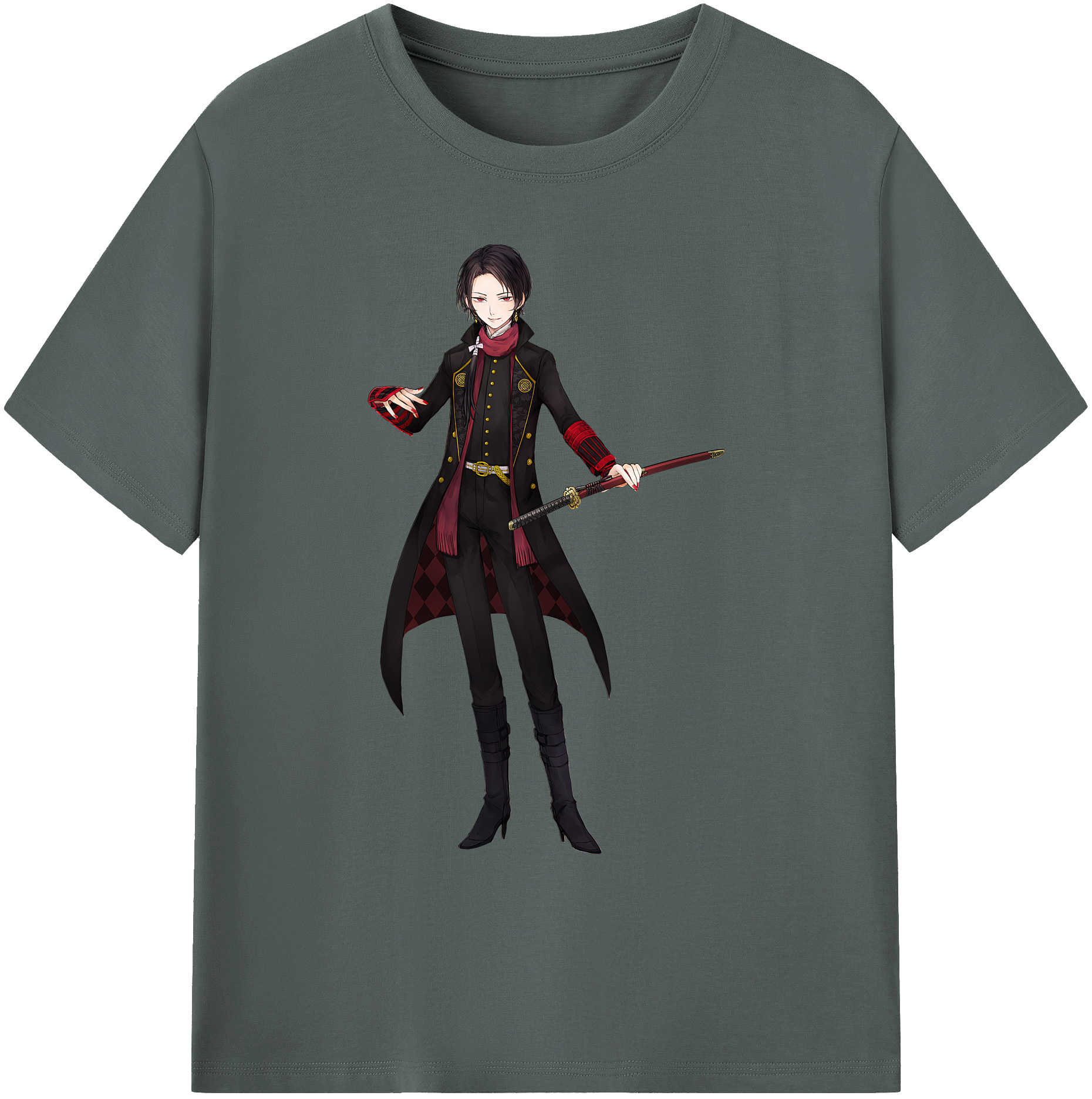 （画像用） 刀剣乱舞 Touken Ranbu 綿100％ メンズ半袖Tシャツ｜肌触りやわらか＆通気性